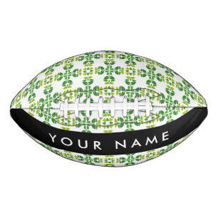 Ballon De Foot Motif de feuille, feuilles vertes, votre nom