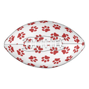 Ballon De Foot Motif de pattes, pattes de chien, pattes rouges