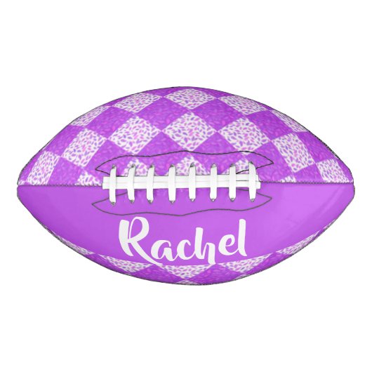 Ballon De Foot Motif de surface composée violette et blanche (Devant)