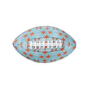 Ballon De Foot Motif d'étoile bleue et rouge