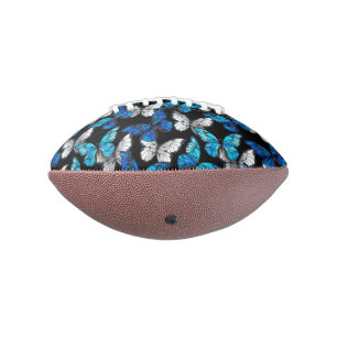 Ballon De Foot Motif sans couleur foncée avec papillons bleus Mor