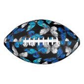 Ballon De Foot Motif sans couleur foncée avec papillons bleus Mor (Devant)
