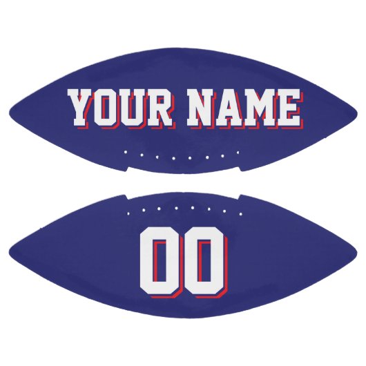 Ballon De Foot NAVY BLUE BLANC ET RED Custom Football (Panneaux)