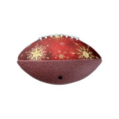 Ballon De Foot Noël Golden Snowflakes sur Arrière - plan rouge (Tourné à 270°)
