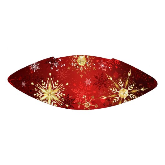 Ballon De Foot Noël Golden Snowflakes sur Arrière - plan rouge (Panneau)