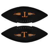 Ballon De Foot Noir Orange Monogramme 2 Conception du panneau (Panneaux)