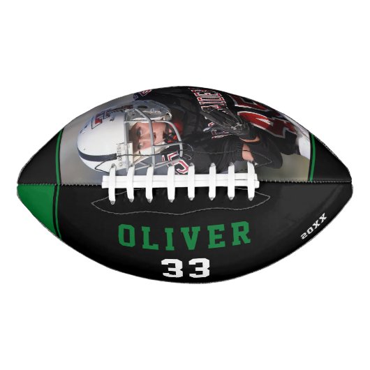 Ballon De Foot Nom du joueur noir vert Photo (Devant)