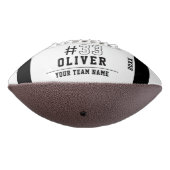 Ballon De Foot Nom noir et blanc Numéro d'équipe Photo (Tourné à 270°)