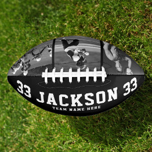 Ballon De Foot Nom personnalisé Cool noir et blanc 3 équipe pho