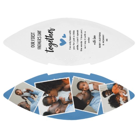 Ballon De Foot Notre 1ère Fête des pères Ensemble ! Collage de ph (Panneaux)