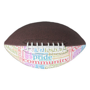 Ballon De Foot Nuage de mots de la communauté arc-en-ciel LGBTQ+