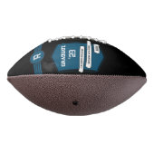 Ballon De Foot Numéro Jersey | Monogramme bleu de graduation (Tourné à 270°)