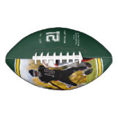 Ballon De Foot Numéro Jersey | Monogramme de graduation verte et  (Devant)