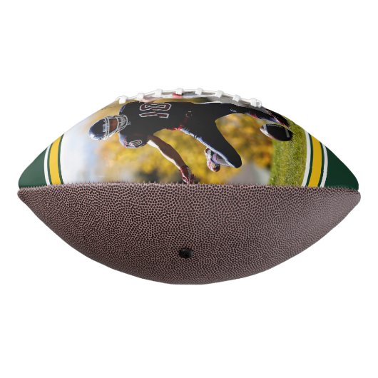 Ballon De Foot Numéro Jersey | Monogramme de graduation verte et  (Tourné à 270°)