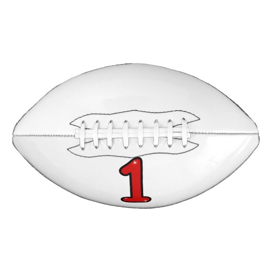 Ballon De Foot Numéros 1, un, 1 an, numéro 1, numéro un (Devant)
