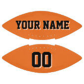 Ballon De Foot ORANGE BLACK ET BLANC Football Personnalisé (Panneaux)