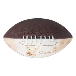 Ballon De Foot Ourson de football à l'aquarelle Baby Shower