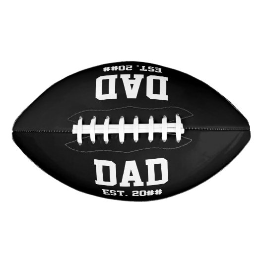 Ballon De Foot Papa Est. Année décennale Noir et Blanc (Devant)