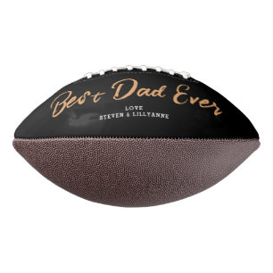 Ballon De Foot Papa Fête des pères de typographie noir et blanc