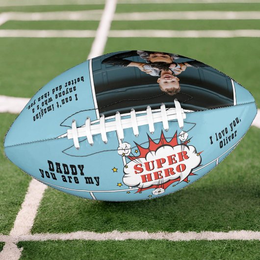 Ballon De Foot Papa Superhero Comic Speech Bubble Photo