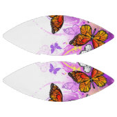 Ballon De Foot Papillons Monarque sur Arrière - plan pourpre (Panneaux)