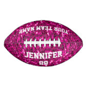 Ballon De Foot Parties scintillant étincelante rose chaud bling V (Devant)