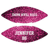 Ballon De Foot Parties scintillant rose chaud pétillant Votre nom (Panneaux)