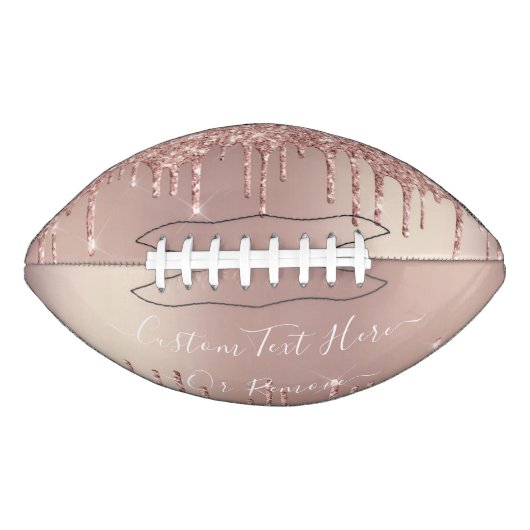 Ballon De Foot Parties scintillant rose Gold Blush Éclats Texte p (Devant)