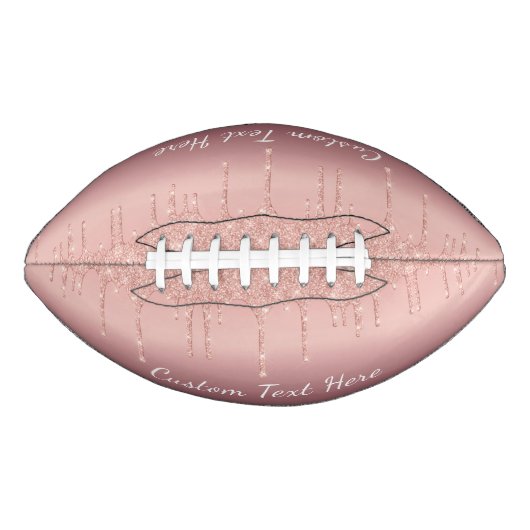 Ballon De Foot Parties scintillant rose Gold Blush personnalisé T (Devant)