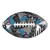 Ballon De Foot patchwork bleu, populaire, patchwork, folle, rusti (Devant)