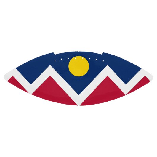 Ballon De Foot Patriotic american football with Denver flag (Panneau)