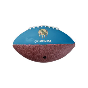Ballon De Foot Patriotic american football with Oklahoma flag