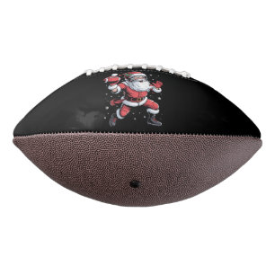 Ballon De Foot Père Noël Jouant au football américain Noël