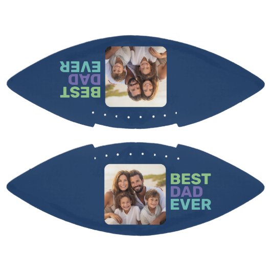 Ballon De Foot Photo avec Best Dad Ever - Whimsical Greeting Blue (Panneaux)