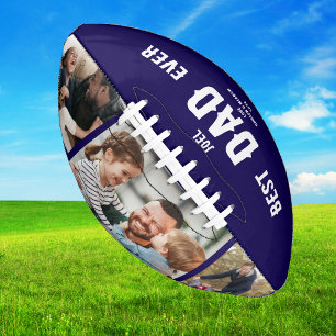 Ballon De Foot Photo Meilleur Papa Jamais Bleu Personnaliser