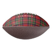 Ballon De Foot Plaid Rustic Red et Green Stewart Tartan (Tourné à 270°)