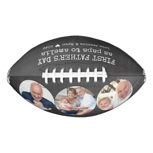 Ballon De Foot Première Fête des pères en Papa Chalkboard 3 Photo (Devant)