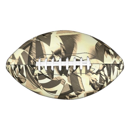 Ballon De Foot Raies beiges sur image brune avec bruine (Devant)