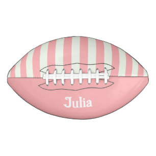 Ballon De Foot Retro Preppy Sportswear Stripes - Crème rose
