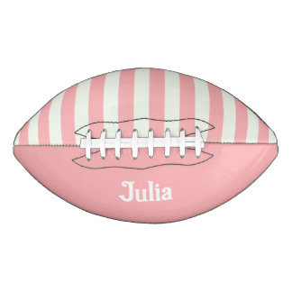 Ballon De Foot Retro Preppy Sportswear Stripes - Crème rose