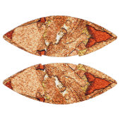 Ballon De Foot Rocher volcanique peint en rouge orange (Panneaux)