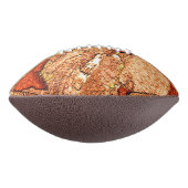 Ballon De Foot Rocher volcanique peint en rouge orange (Tourné à 90°)