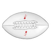 Ballon De Foot Rose Madder, Rouge lave, design floral (Devant)