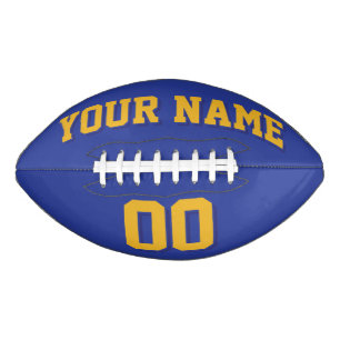 Ballon De Foot ROYAL BLUE GOLD ET NAVY Custom Football