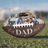Ballon De Foot Rustic Meilleur Papa Jamais Photo Collage Football