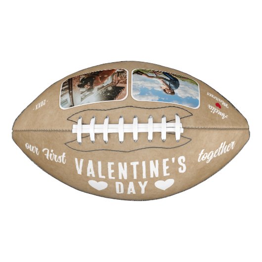 Ballon De Foot Rustique Notre première Saint Valentin Ensemble 2 (Devant)
