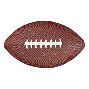 Ballon De Foot Sayagata motif, japonais, bourgogne et or