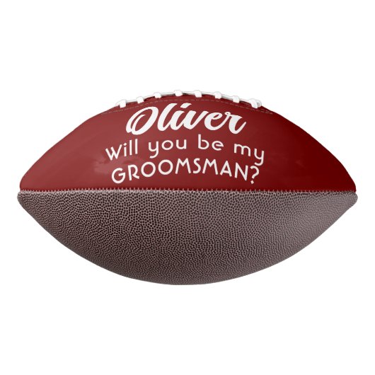 Ballon De Foot Seras-tu mon Groomsman Nom personnalisé (Tourné à 270°)