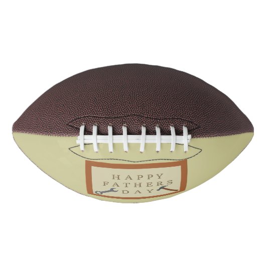 BALLON DE FOOT SIGNE FÊTE DES PÈRES EN BOIS (Devant)