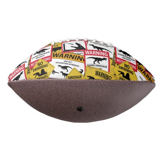 Ballon De Foot Signes de prudence Dinosaure (Tourné à 270°)
